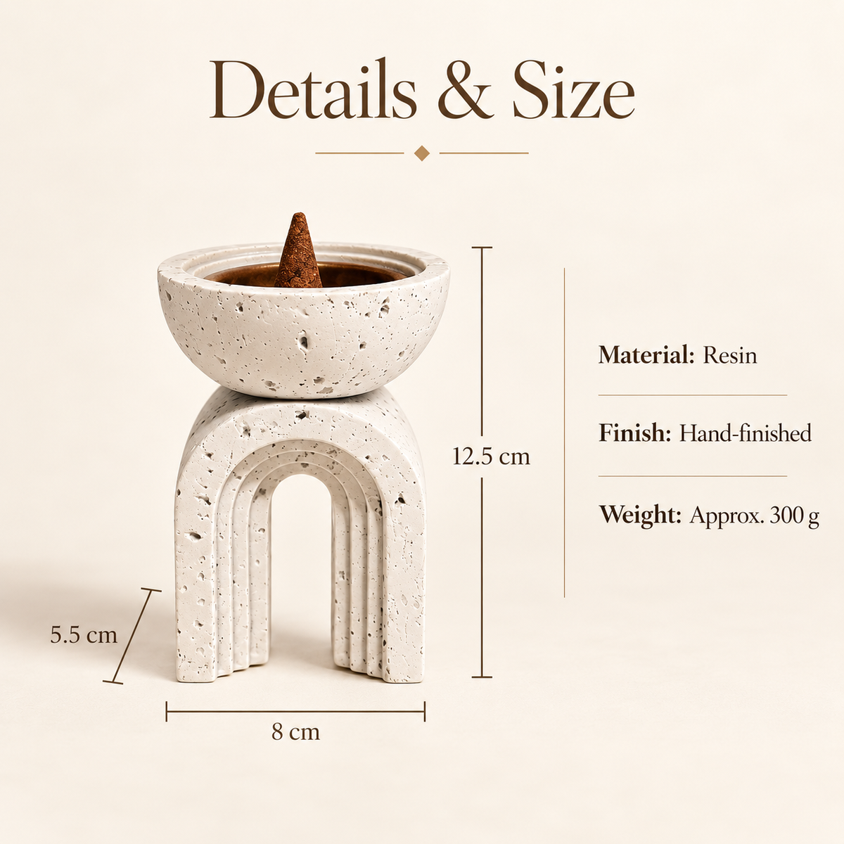 Modern Arch Bakhoor Burner with Lid