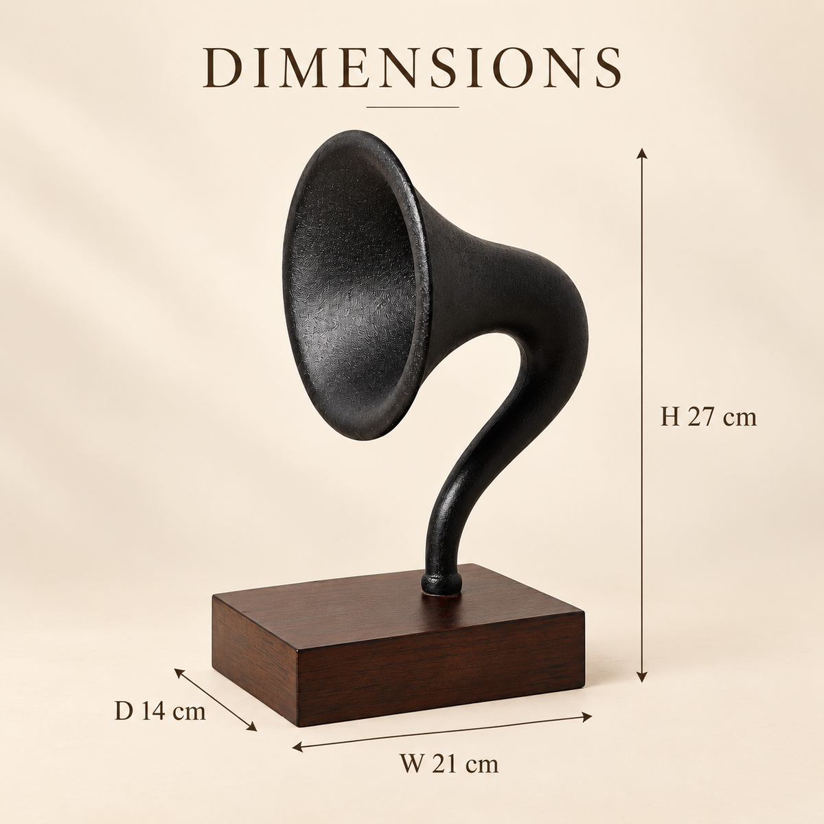 Gramophone-Inspired Abstract Sculpture