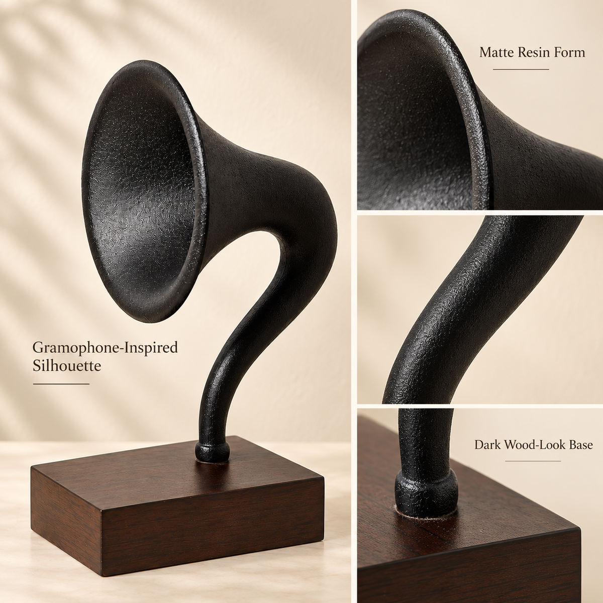 Gramophone-Inspired Abstract Sculpture