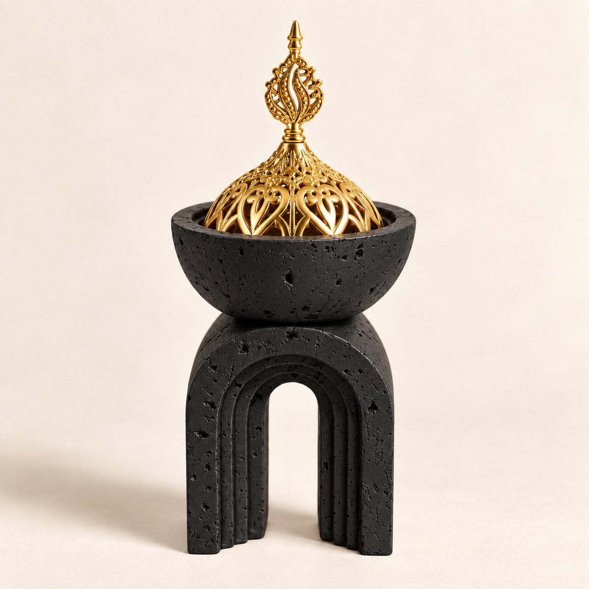 Modern Arch Bakhoor Burner with Lid