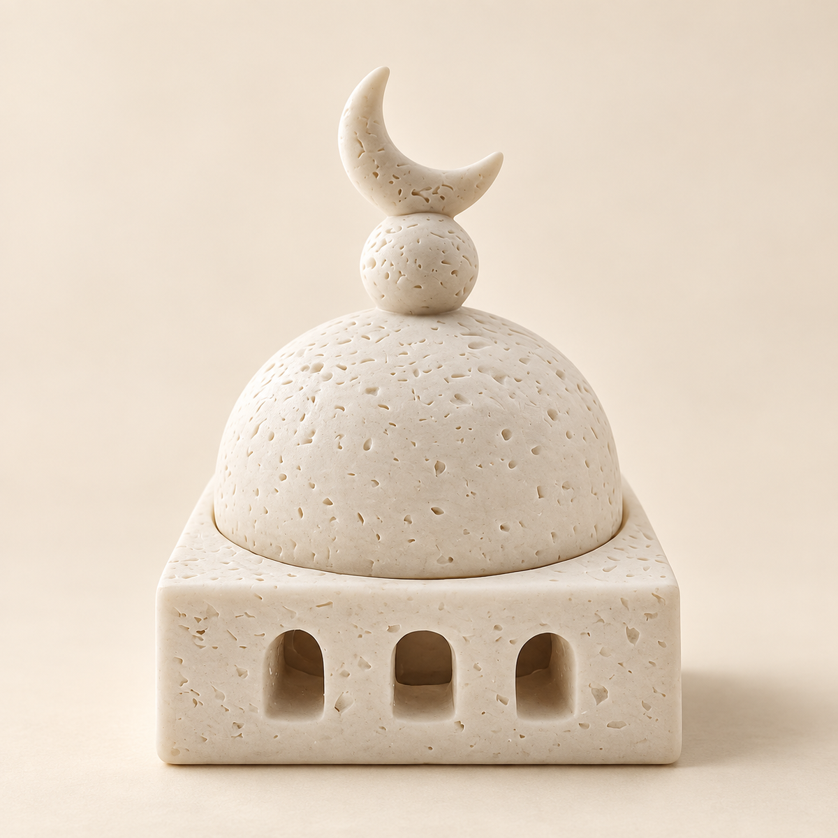 Crescent & Dome Bakhoor Burner – Sculptural Resin Incense Burner