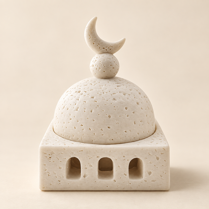 Crescent & Dome Bakhoor Burner – Sculptural Resin Incense Burner